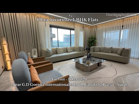 Ultra-Luxurious 4 BHK Flats in Vesu Surat 🏡 | 4,120 sq.ft | 40+ Amenities | Premium Living