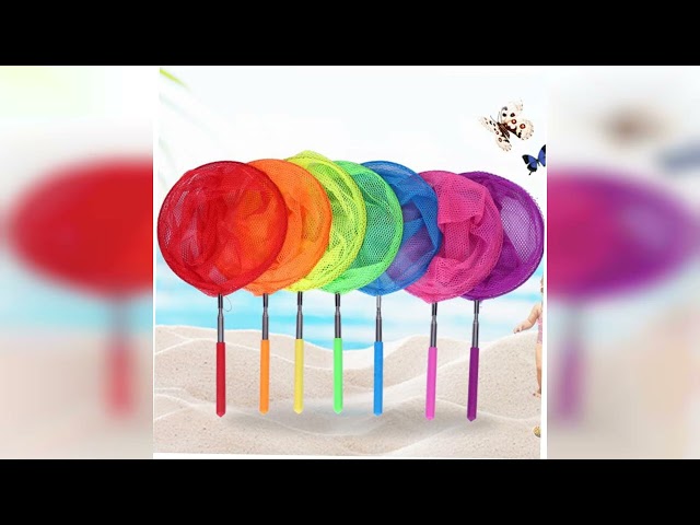 Vídeo relacionado con Red telescópica para insectos y mariposas, atrapa insectos red de pesca con anillo de 28 cm, mango extensible a 93 cm