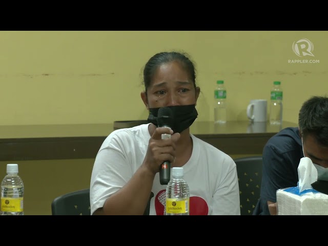 WATCH: Widows and orphans share testimonies in drug war briefing
