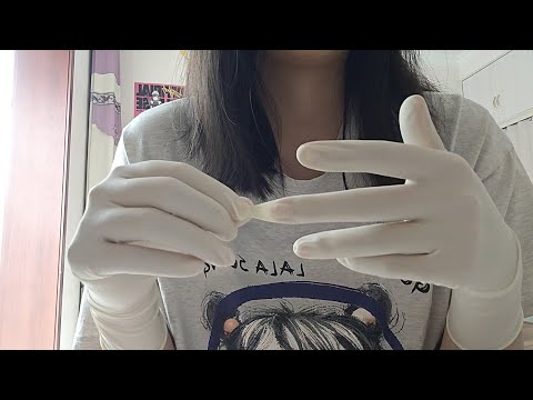 ASMR | Ansell White Latex Glove Friction Sound