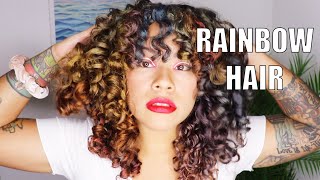 #CurlSmith Hair Makeup | RAINBOW HAIR TUTORIAL | Temporary Hair Makeup Gel | HOW TO RAINBOW CURLS