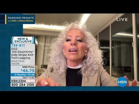 DG2 by Diane Gilman "DG Downtime" Side Stripe Knit Twill...