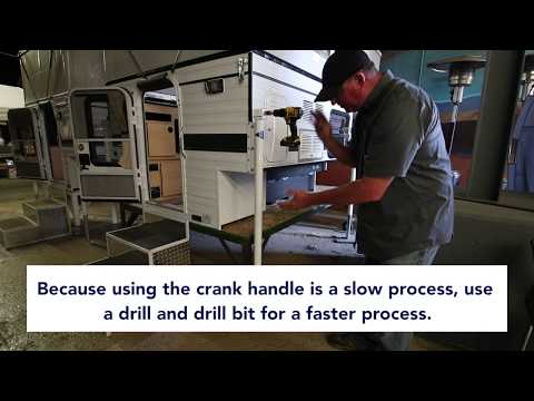 Reviewing how to use Mechanical Camper Jacks l Four Wheel Campers