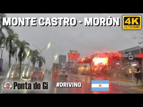 Cruzando Buenos Aires bajo un verdadero aguacero | Morón #DRIVING 4K 2026 - ARGENTINA