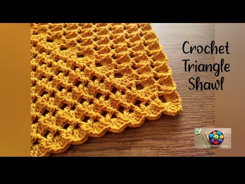 Crochet Triangle Shawl | #CrochetScarf #crochetworldcreations