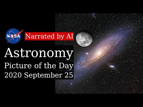 APOD: 2020-09-25 - Moon over Andromeda (Narrated by Brian)