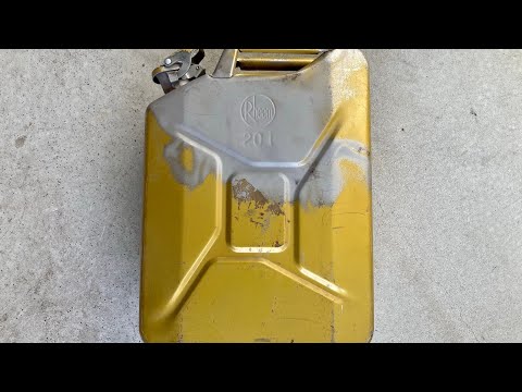 A rare? promotional jerrycan & restoration of a small fuel can for everyday use.