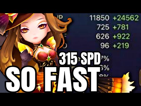 GOD Tiana with 315 SPD Outspeeds Enemies in RTA! - Summoners War