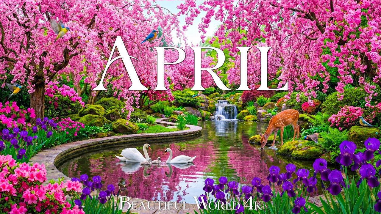 April 2026 – Spring Flowers 4K 🌸 A World of Flowers, Cherry Blossoms and Gentle Morning Glow