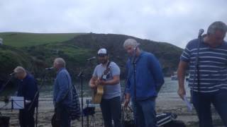Port Isaac&#39;s Fisherman&#39;s Friends singing Johnny Come Down to Hilo 2017.