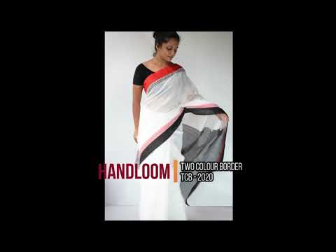 Laveena Two Colours Border Saree Sri Lanka TCB-2020