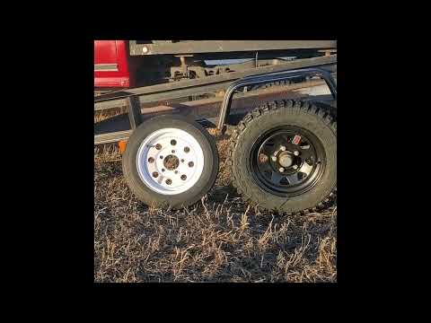 Lift Kit and offroad tires 5'x8' utility trailer #utilitytrailer #5x8trailerlift #trailerupgrade