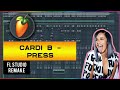 Cardi B - Press INSTRUMENTAL | FL STUDIO REMAKE | FREE FLP