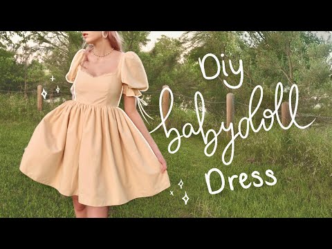 DIY Babydoll Puff Sleeve Dress From a Sheet! | Pattern...