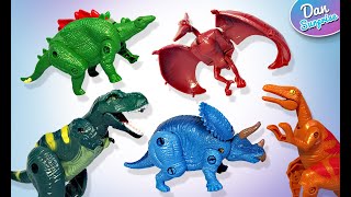 Download lagu 10 dinosaur transforming eggs - T-rex, Pteranodon, Stegosaurus, Triceratops, Baryonyx, Triceratops mp3