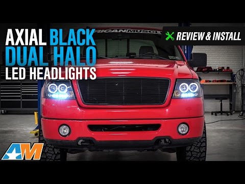 2004-2008 F-150 Axial Black Dual Halo LED Projector Headlights Review & Install
