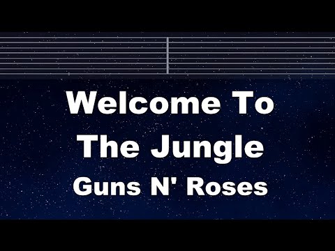Practice Karaoke♬ Welcome To The Jungle - Guns N' Roses【With Guide Melody】 Instrumental, Lyric, BGM