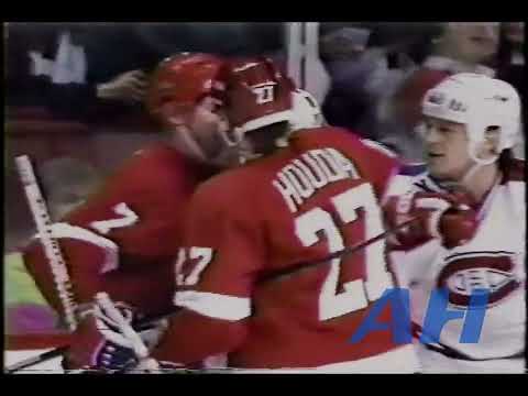 NHL Mar. 10, 1990 Montreal Canadiens v Detroit Red Wings (R) Shayne Corson v Dave Barr