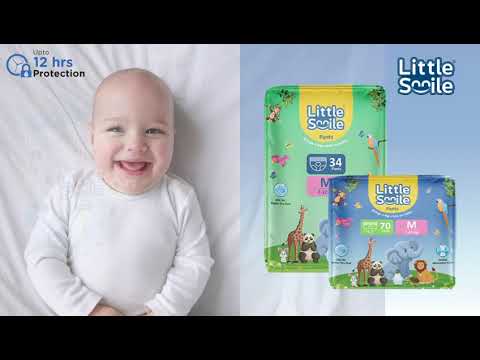 Little Smile Better Dry Feel Baby Diaper Pants Pack of New Born