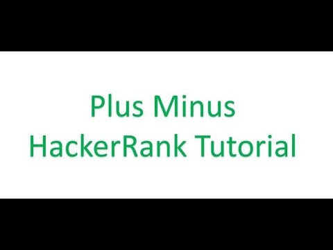 Problem Solving Using Java Algorithms Plus Minus Hacker Rank