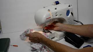 JANOME JEM GOLD 2 SEWING MACHINE MODEL 661 with Foot Pedal Working  test 2021 02 24 3043