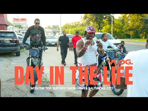 Day In The Life With Top Surfers GTA EDITION Dirtbike's, SRT, Hellcat Take Over Baltimore City