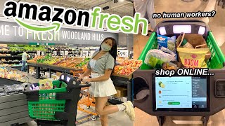 shopping at the first AMAZON FRESH SUPERMARKET + GROCERY HAUL