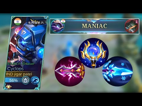 MANIAC !! Cyclops Users Must Try This New Meta Build !! Cyclops Gameplay !! Mlbb