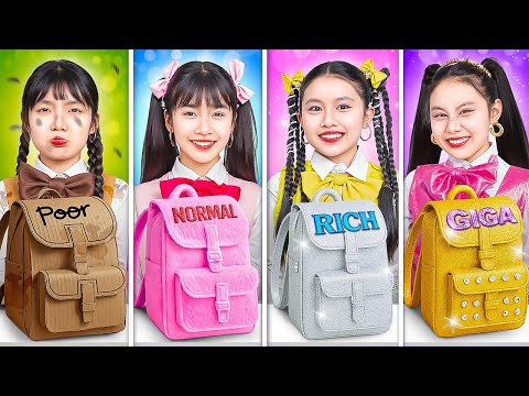 ¡Pobre Vs Rica Vs Super Rica Vs Chica Normal En La Escuela! Seamos Amigas