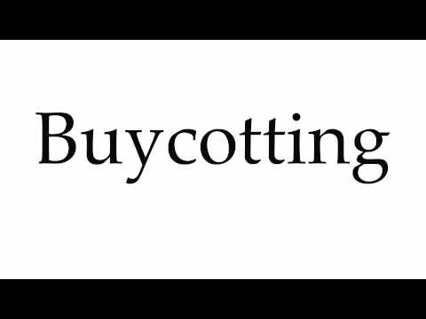 How to Pronounce Buycotting