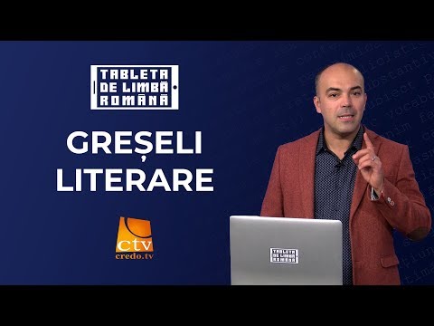 17. Tableta de limbă română - Greșeli literare