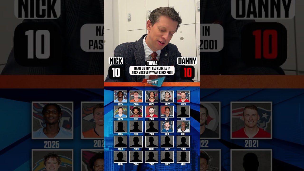 Nick vs. Danny: Name the rookie QB to lead the NFL in pass yards every year since 2001 #nfl #trivia