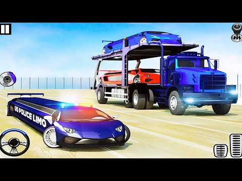 US Police Limo Transport-Aeroplane transport Game Crazy Carrier Truck Transporter-Android Gameplays