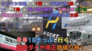 青春18きっぷで行く、関西ダイヤ改正欲張り旅！【鉄道旅ゆっくり実況第10回（連番18回）】