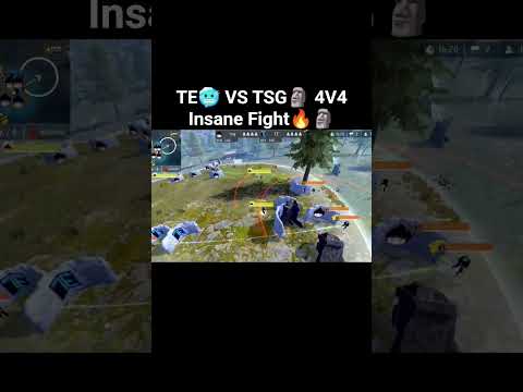Team Elite💙🥶 VS TSG♥️🗿 4V4 Intense Fight 🔥🗿 #teamelite #tsg #ffesports #freefire #ffshorts