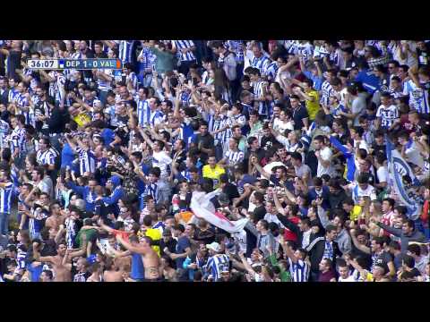 Gol de Mustafi p.p. (1-0) Deportivo de la Coruña - Valencia CF - HD