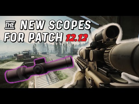 ALL of the NEW OPTICS for patch 12.12 Tarkov (red dots, dove tails and scopes)