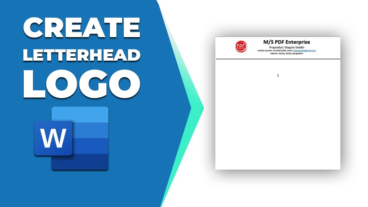 How to create a letterhead in word with logo