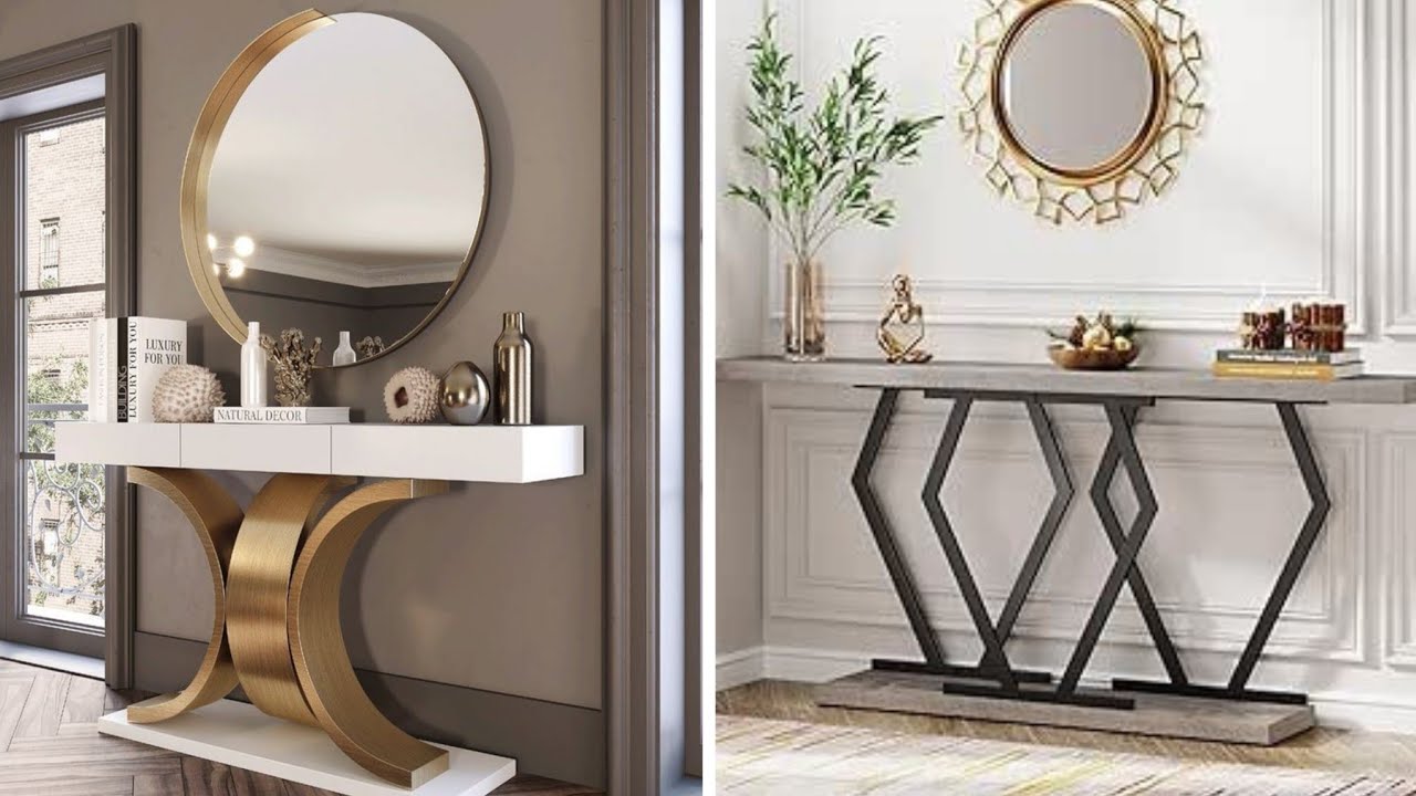 Stylish Console with Mirror decor #home #decor #homedecor