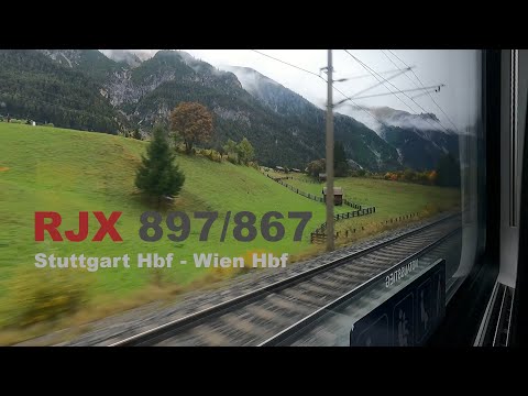 Mit dem Railjet durch die Alpen: RJX 897/867 Mitfahrt Stuttgart Hbf - Wien Hbf über Bregenz