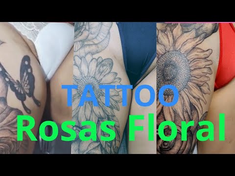 Tattoo  Floral  Leo colin colin  tatuagem de rosas Biquine praia Sol Balneário Camboriú lindas Tatto