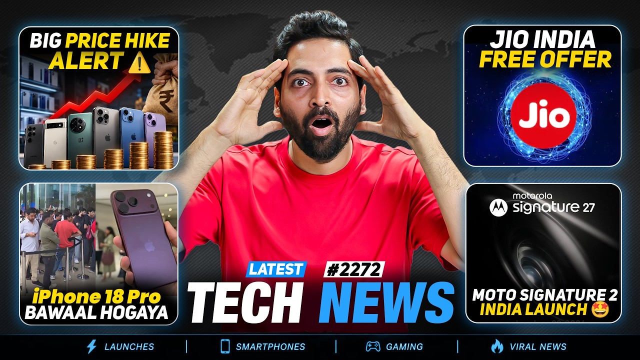 BIG Price Hike Alert ⚠️,Jio Crazy FREE Offer🤯,iPhone Sale Ka BAWAAL💀,Moto Signature 2🤩,ColorOS 17