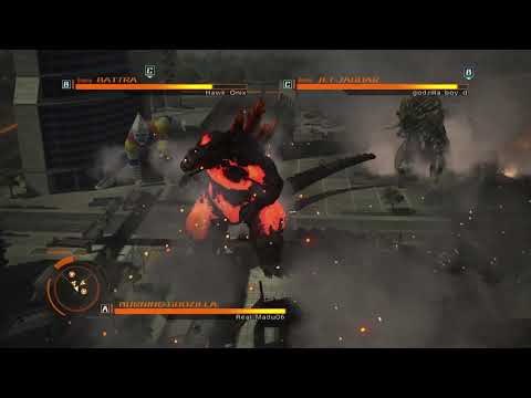 GODZILLA PS4 - Burning Godzilla vs Battra Larva vs Jet Jaguar
