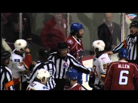 Mar 10, 2015 Eric Tangradi vs Garnet Hathaway Hamilton Bulldogs vs Adirondack Flames AHL