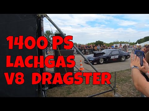 1400 PS Lachgas Camaro V8 Dragster 9.1sek German Racewars 2022