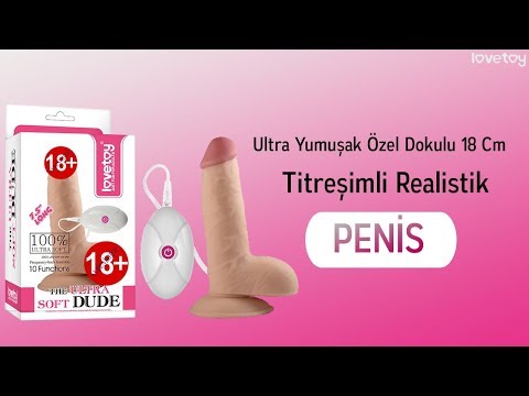 Ultra Yumuşak Özel Dokulu 18 Cm Titreşimli Realistik Penis