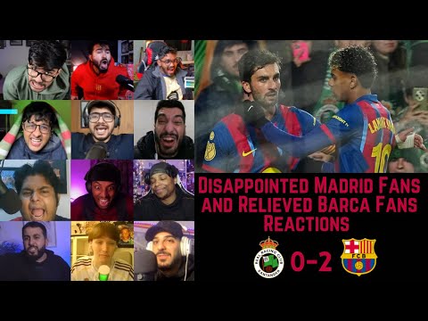 Disappointed Madrid Fans and Relieved Barca Fans Reactions to RACING SANTANDER 0-2 BARCELONA | CDR