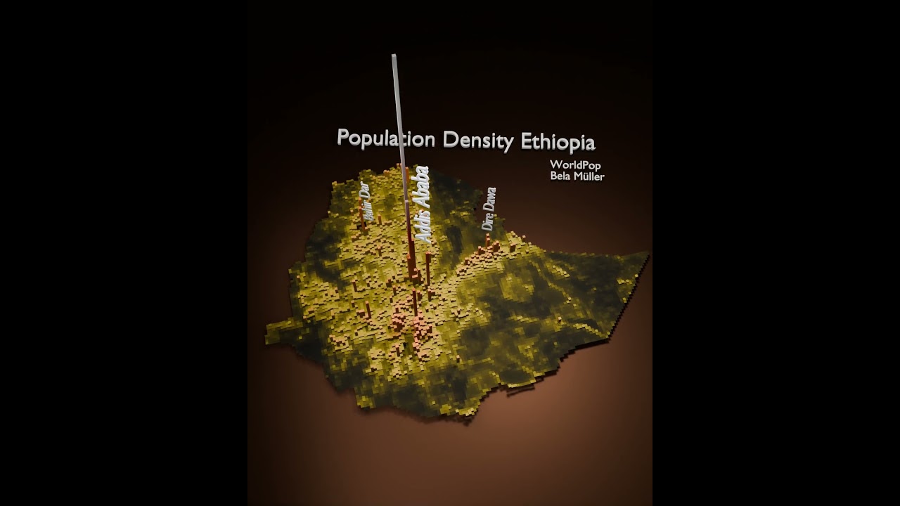 ethiopia population density  #maps