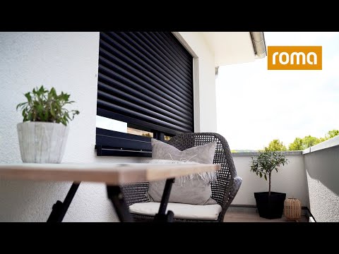 Hochwertige Rollladen von ROMA: ALUMINO in Tiefschwarz | Komplette Fahrt
