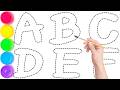 Alphabet Coloring Page / Drawing Capital Letter Alphabet A to Z for Kids & Toddlers / ABC for Kids.